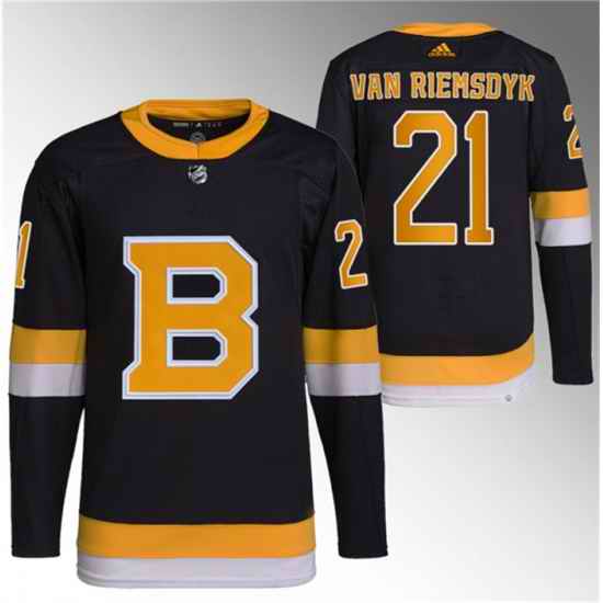 Men Boston Bruins 21 James Van Riemsdyk Black Home Breakaway Stitched Jersey